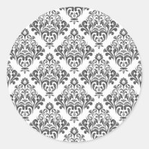 Ornement floral de damassé