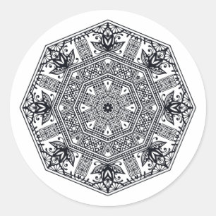 Sticker Rond Ornement rond de mandala