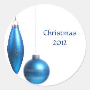 Sticker Rond Ornements de Noël et Hanoukka