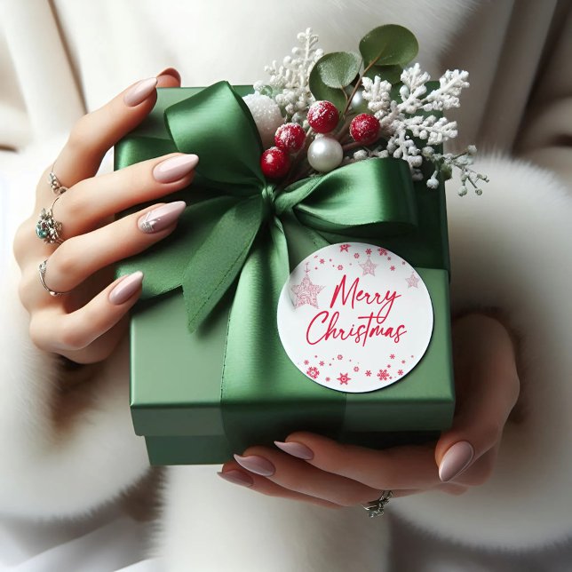 Sticker Rond Ornements Flacons de neige de Noël (Créateur téléchargé)