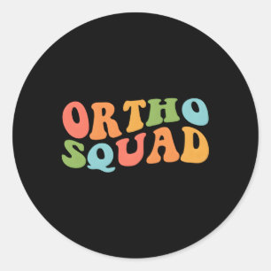 Sticker Rond Ortho Squad Orthopédie Docteur Infirmière Assistan