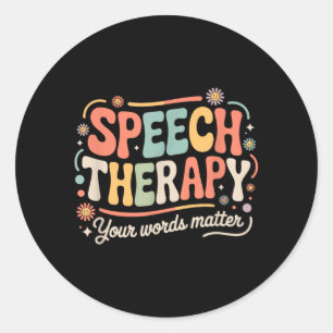 Sticker Rond Orthophoniste Vos Mots