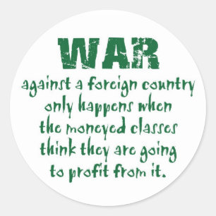Sticker Rond Orwell sur la guerre