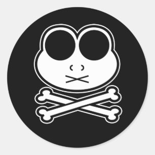 Sticker Rond Os croisé de grenouille