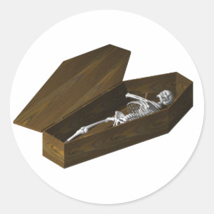 Sticker Rond Os dans un café : Halloween :