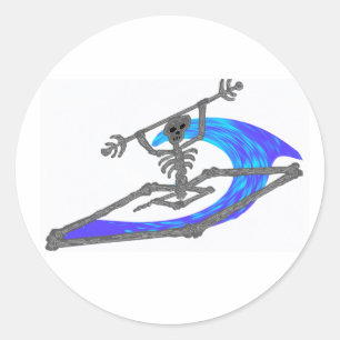 Sticker Rond Os de Wavey de kayak
