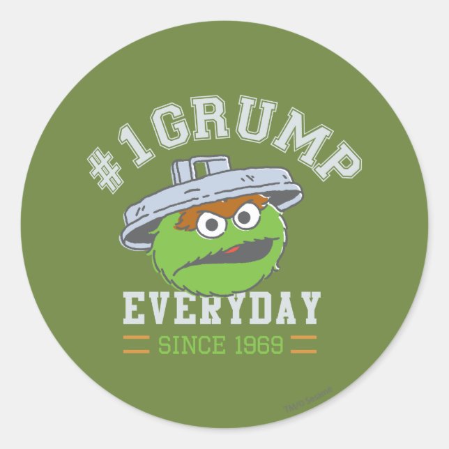 Sticker Rond Oscar la Grogne Numéro 1 (Devant)