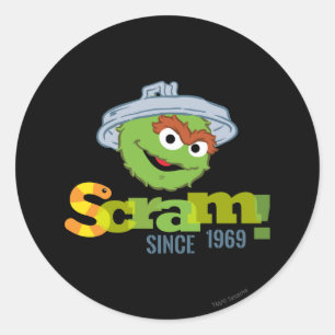 Sticker Rond Oscar le Grouch 1969