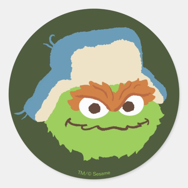 Sticker Rond Oscar le visage du Tétras (Devant)