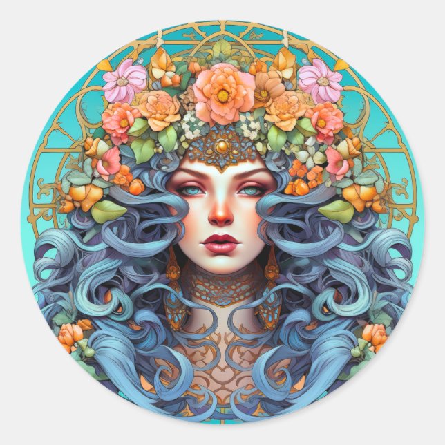 Sticker Rond Oser rêver (Devant)