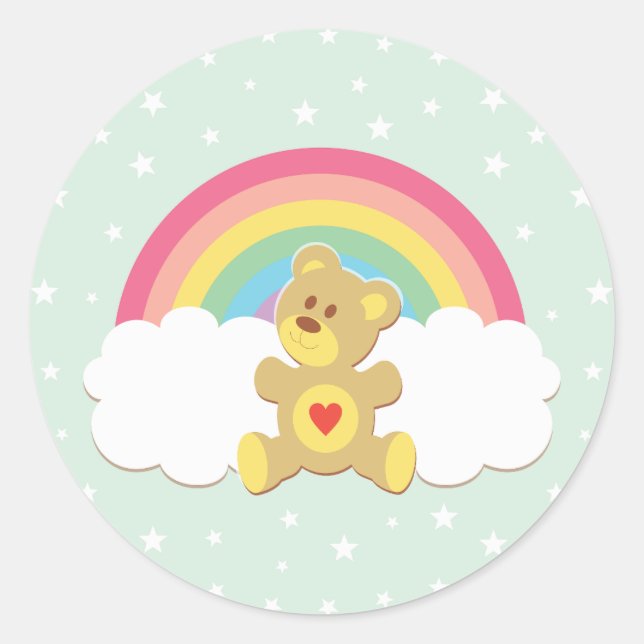 Sticker Rond Osito Arco iris (Devant)