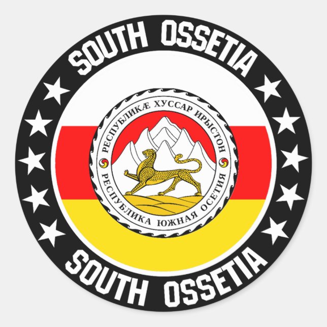 Sticker Rond Ossétie du Sud (Devant)