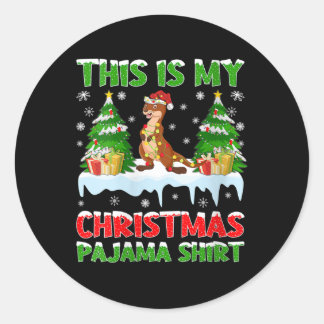 Sticker Rond Otter drôle C'Est Mon Pyjama De Noël