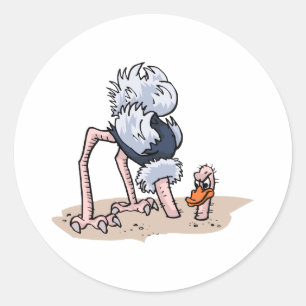 Sticker Rond Otto von Ostrich