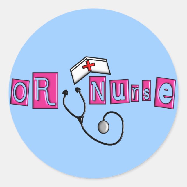 Sticker Rond OU Cadeaux d'infirmière (Devant)