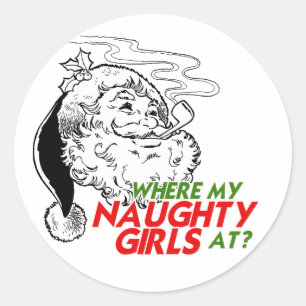 STICKER ROND OÙ MA FILLE NAUGHTY À