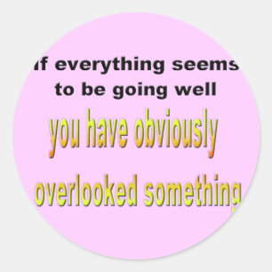 Sticker Rond Oublié quelque chose