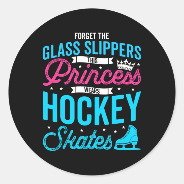 Sticker Rond Oubliez Les Chaussures En Verre Cette Princesse Po (Devant)