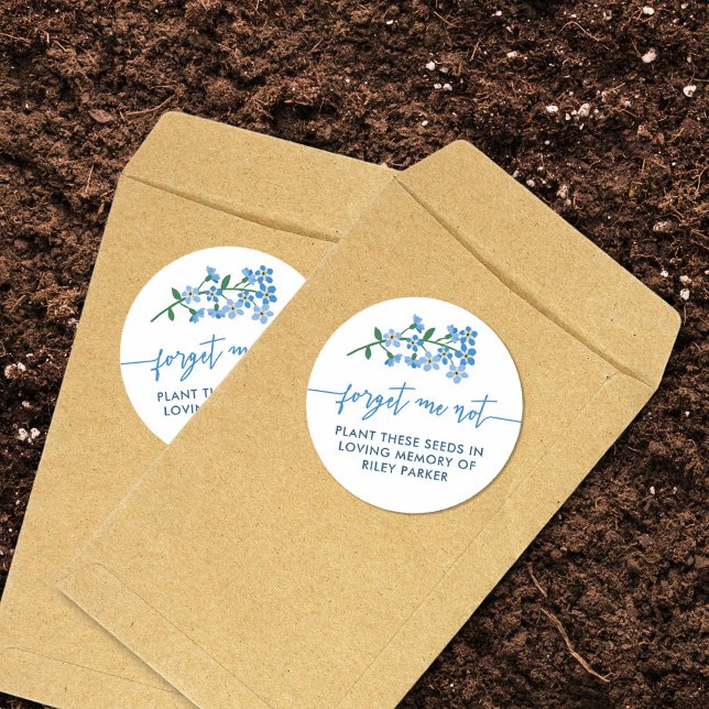 Sticker Rond Oubliez-Moi Pas Les Graines Plantes Dans La Mémoir (Créateur téléchargé)