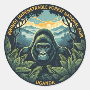 Sticker Rond Ouganda Bwindi Impénétrable Parc National