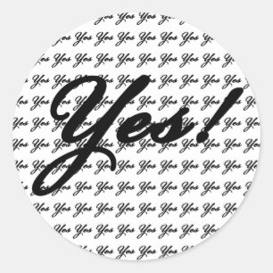 Sticker Rond Oui! Inspiration de la conception de l'autocollant
