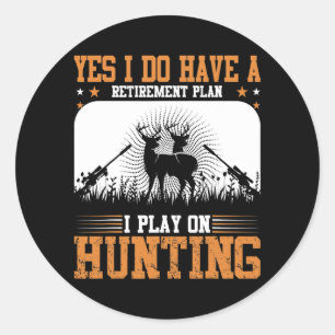 Sticker Rond Oui J'Ai Un Régime De Retraite Que Je Joue À La Ch