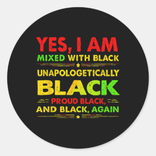 Sticker Rond Oui, je suis mixte1