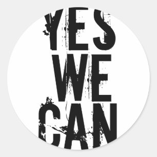 Sticker Rond OUI NOUS POUVONS coller