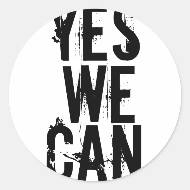 Sticker Rond OUI NOUS POUVONS coller (Devant)