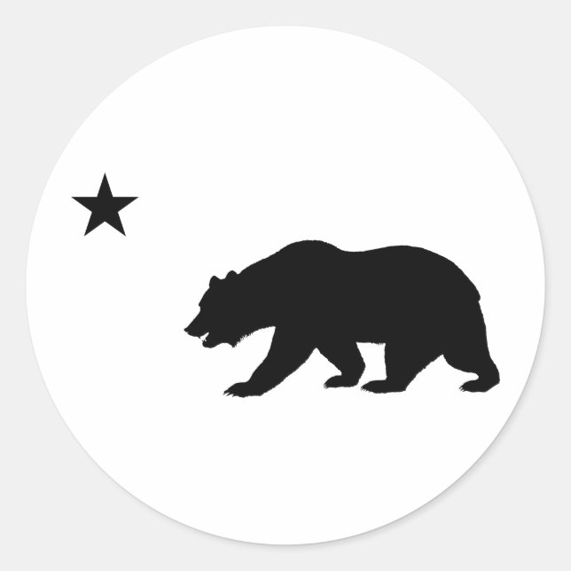 Sticker Rond Ours de Californie (Devant)