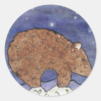 Sticker Rond Ours de minuit