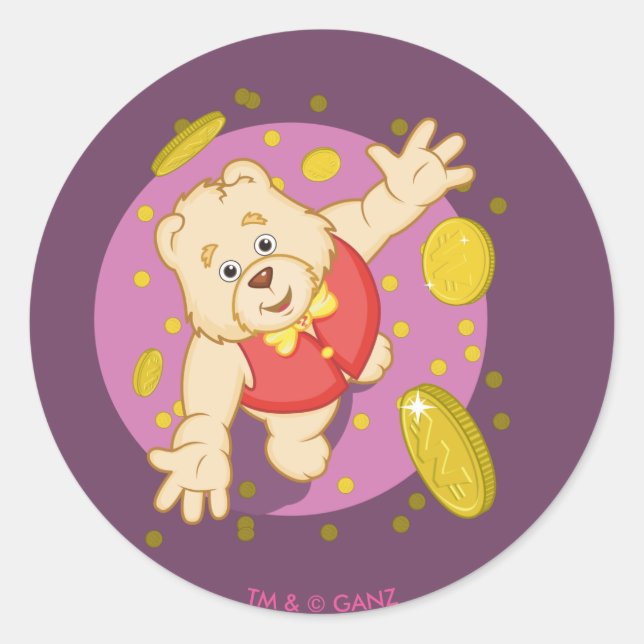 Sticker Rond Ours de Quizzy (Devant)
