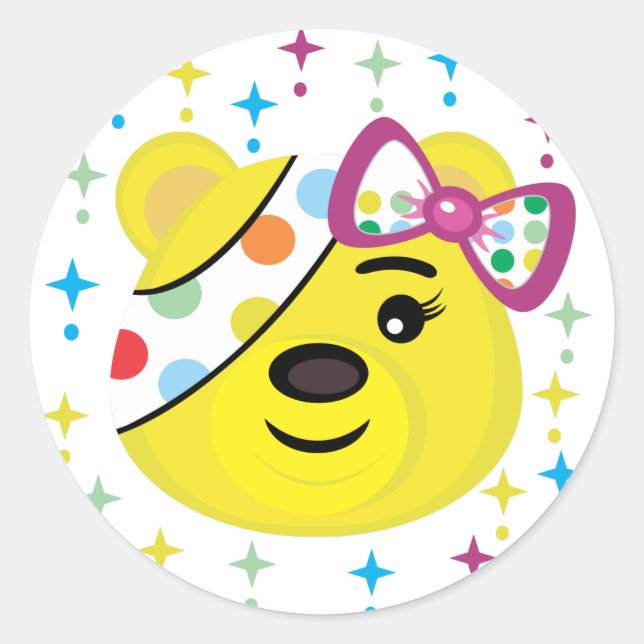 Sticker Rond Ours du Pudsey (Devant)