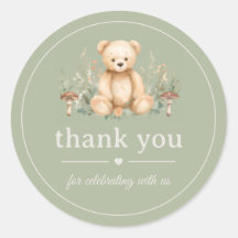 Ours en peluche Woodland Shower Sage Vert Merci
