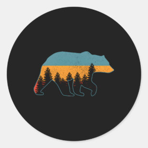 Sticker Rond Ours Grizzly Randonnée Camg Chasse Nature