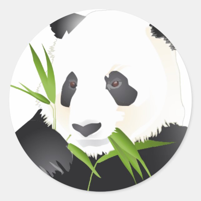 Sticker Rond Ours Panda (Devant)
