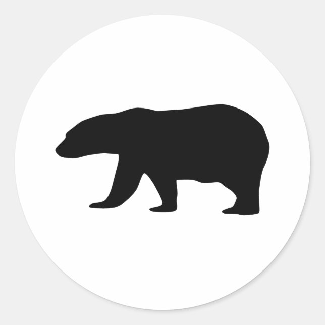 Sticker Rond Ours polaire (Devant)