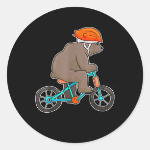 Sticker Rond ours sur vélo vélo vélo ours vélo