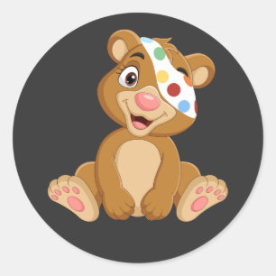 Sticker Rond Ours Tesco Pudsey