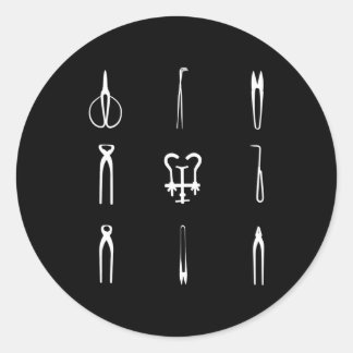 Sticker Rond outils bonsai