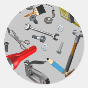 Sticker Rond Outils Handyman