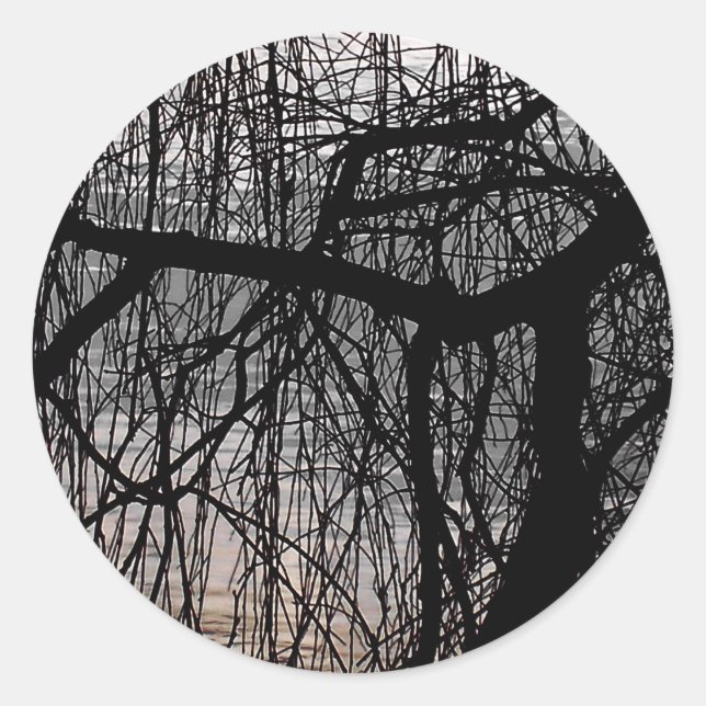 STICKER ROND OUVRIR DES ARBRES SAUVAGES (Devant)
