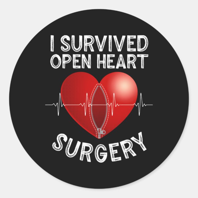 Sticker Rond Ouvrir La Chirurgie Survivait L'Attaque (Devant)