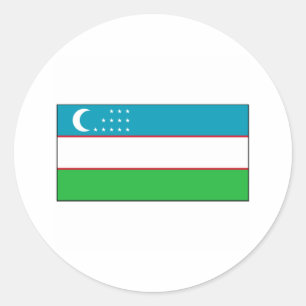 Sticker Rond Ouzbékistan FLAG International
