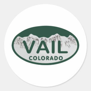 Sticker Rond Ovale de permis de Vail