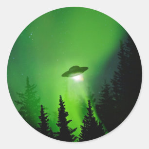 Sticker Rond OVNI avec éclairage nord