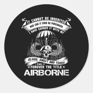 Sticker Rond Own-it Forever Le titre Ranger de l'Armée aéroport