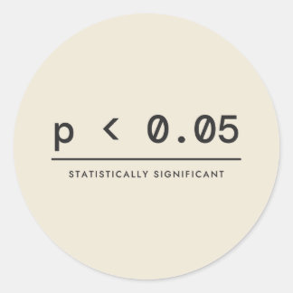 Sticker Rond p < 0,05 Statistiquement significatif
