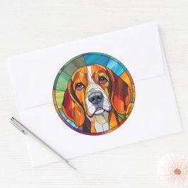 Sticker Rond Pack d'autocollants beagle