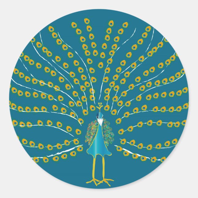Sticker Rond Pacock (Devant)